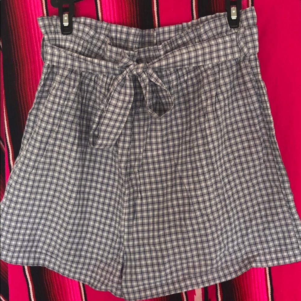 Urban outfitters high waisted plaid blue shorts